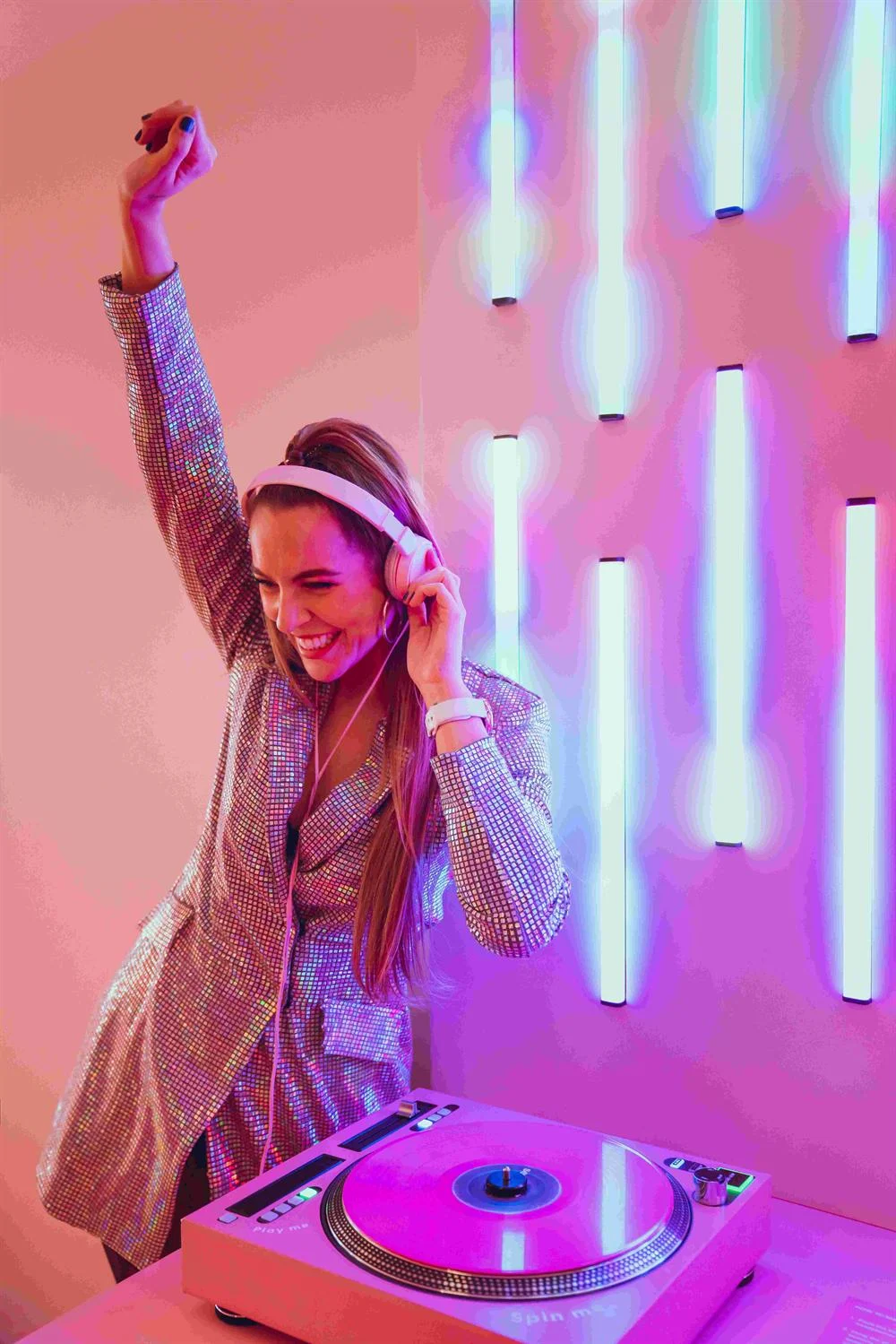 Luceral performing as a DJ